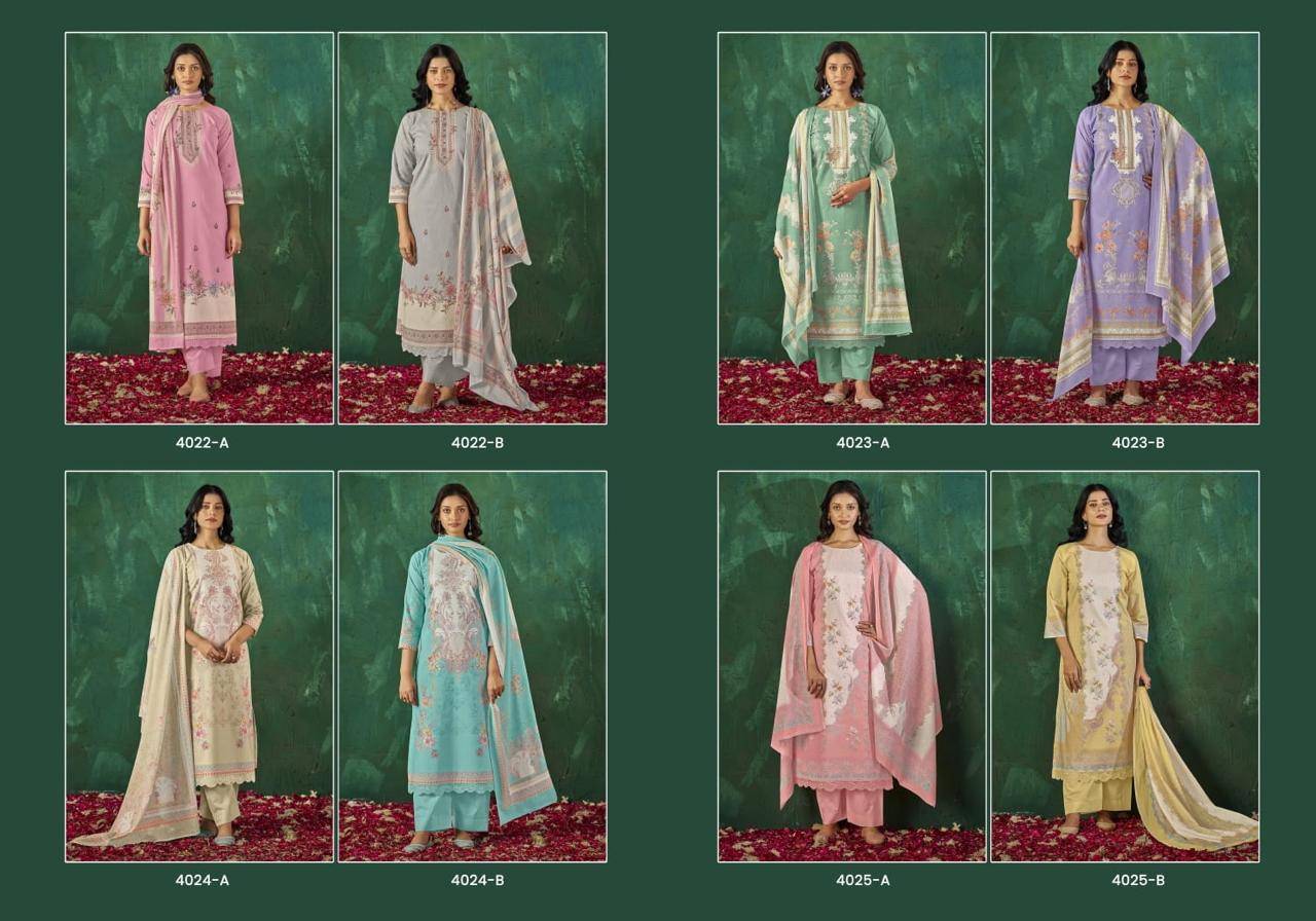 SABAA Vol - 5 By Rivaa 4022 Series Beautiful Pakistani Suits Colorful Stylish Fancy Casual Wear Lawn Digital Print Dresses At Wholesale Price